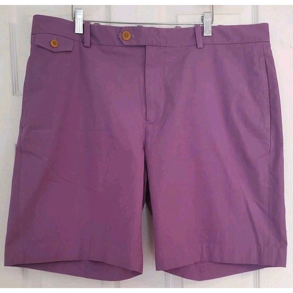 Mens Brooks Brothers Bermuda Shorts 40 Flat Front Classic Fit 9" LightPurple NWT